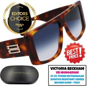 Victoria Beckham VB Monogram Sunglasses BROWN HORN